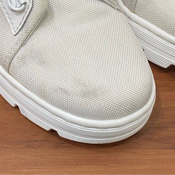 DR. MARTENS Combs Platform Boots in White Ajax+Extra Tough Poly Lace Up Boots 8 - Picture 14 of 16